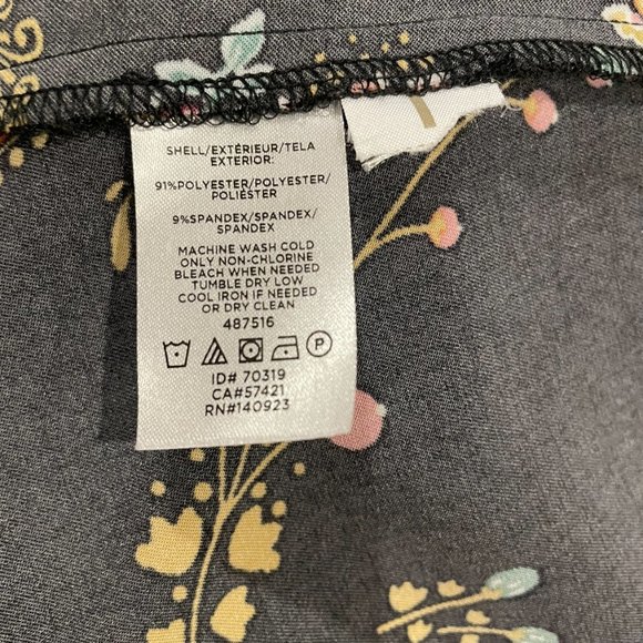 Loft PLUS Floral Black Pink Dress - Size 18 - Picture 7 of 7